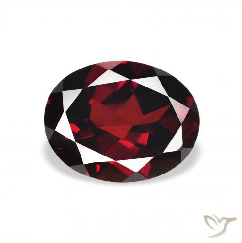 2.32ct Natural Rojo oscuro Granate almandino, Ovalada, VVS-VS