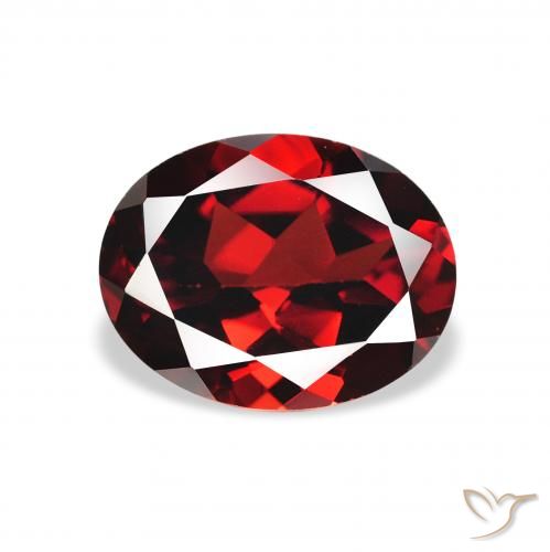 2.22ct Natural Rojo oscuro Granate almandino, Ovalada, VVS-VS