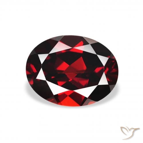 2.37ct Natural Rojo oscuro Granate almandino, Ovalada, VVS-VS