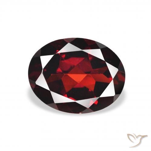 2.18ct Natural Rojo oscuro Granate almandino, Ovalada, VVS-VS