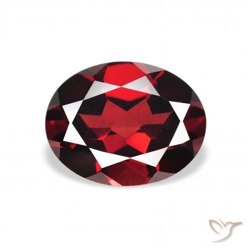 2.32ct Natural Rojo oscuro Granate almandino, Ovalada, VS