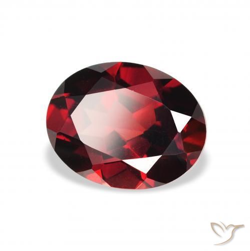 Granate almandino Rojo oscuro natural de 2.32 ct, Ovalada, VS