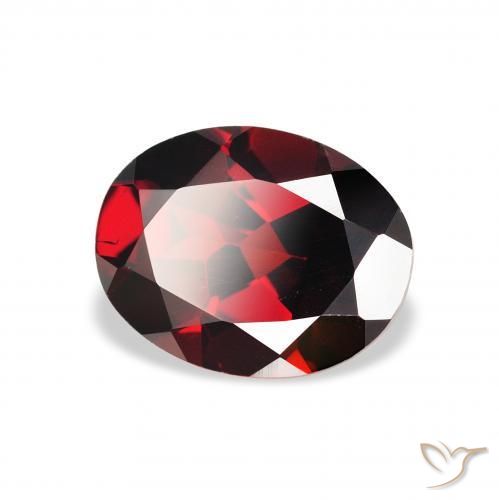 Granate almandino Rojo oscuro natural de 2.13 ct, Ovalada, VS