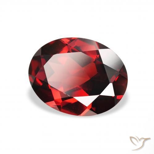 Granate almandino Rojo oscuro natural de 2.22 ct, Ovalada, VS
