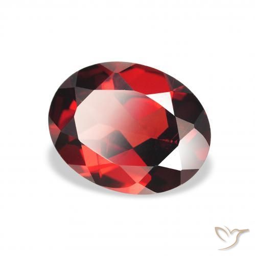 Granate almandino Rojo oscuro natural de 2.09 ct, Ovalada, VS