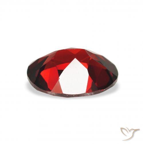 Granate almandino Rojo sangre intenso natural de 2.16 ct, Ovalada, VS