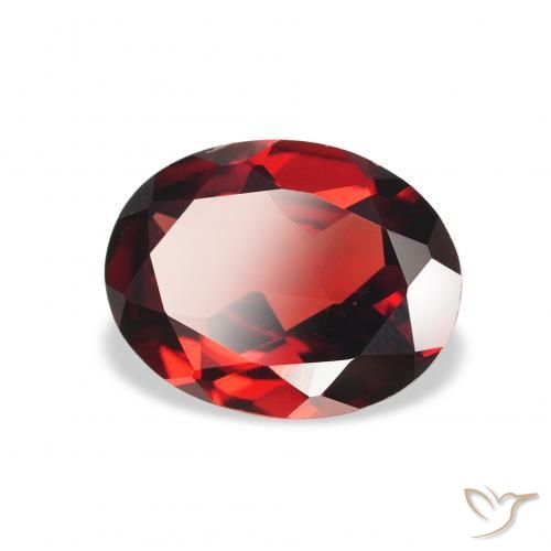 Granate almandino Rojo oscuro natural de 1.98 ct, Ovalada, VVS-VS