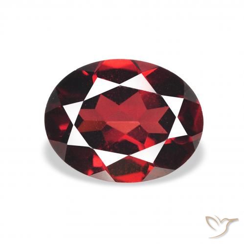 2.27ct Natural Rojo oscuro Granate almandino, Ovalada, VVS-VS