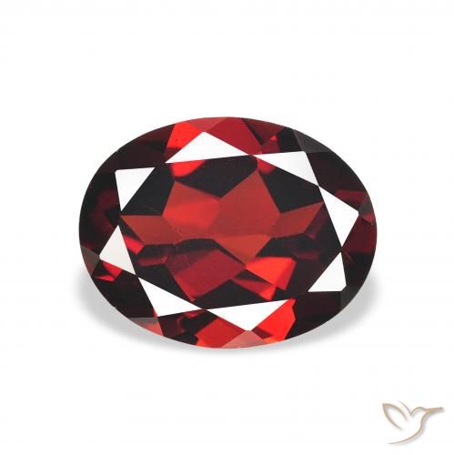 2.06ct Natural Rojo oscuro Granate almandino, Ovalada, VVS-VS