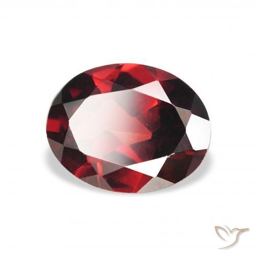 Granate almandino Rojo oscuro natural de 1.95 ct, Ovalada, VVS-VS