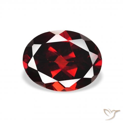 2.19ct Natural Rojo oscuro Granate almandino, Ovalada, VVS-VS