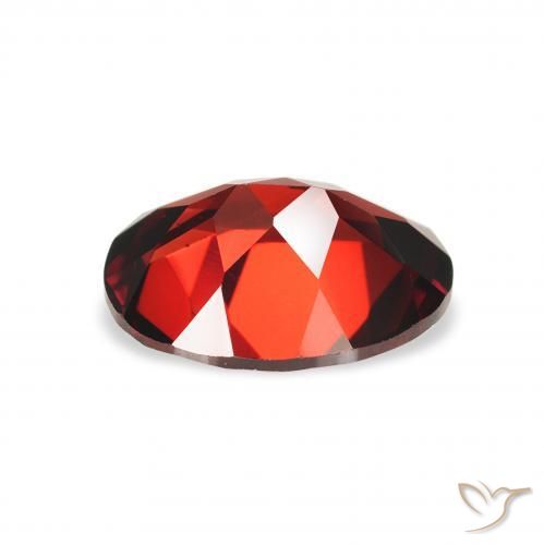 Granate almandino Rojo oscuro natural de 2.15 ct, Ovalada, VVS-VS