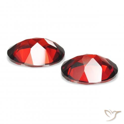 Gemas de Granate almandino Rojo oscuro natural de 4.16 ct, Ovalada, VVS-VS