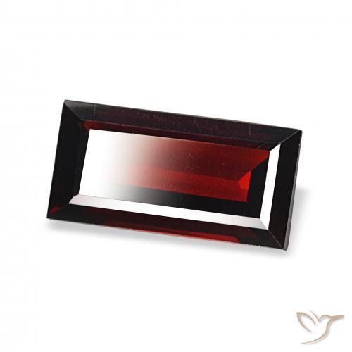 Granate almandino Rojo oscuro natural de 1.92 ct, Corte Baguette, VS
