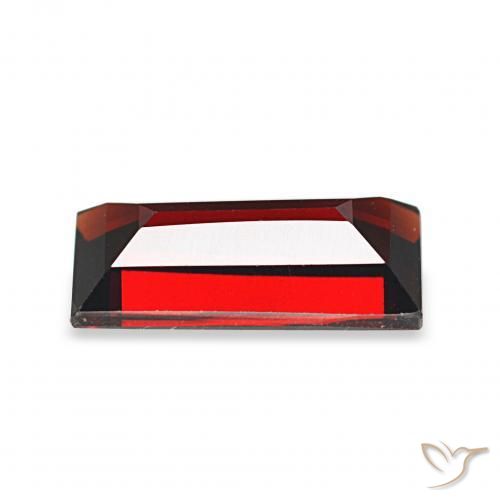 Granate almandino Rojo oscuro natural de 1.92 ct, Corte Baguette, VS