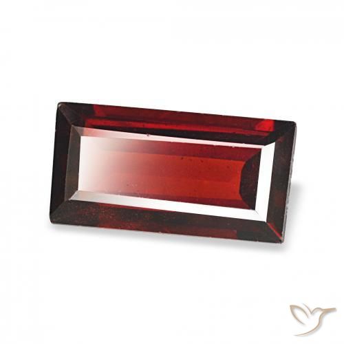 Granate almandino Rojo sangría natural de 1.85 ct, Corte Baguette, VS