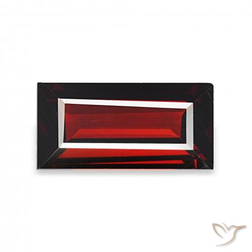 1.69ct Rojo oscuro Granate almandino Piedras Preciosas, Corte Baguette, VS