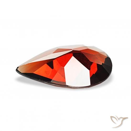 Granate almandino Rojo oscuro natural de 2.04 ct, En forma de pera, VVS