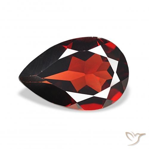 2.96ct Rojo oscuro Granate almandino, En forma de pera, VS