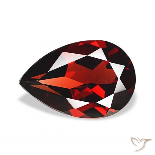 3.40ct Rojo oscuro Granate almandino, En forma de pera, VVS