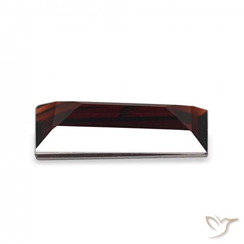 Granate almandino Rojo sangre intenso natural de 1.54 ct, Corte Baguette, VS