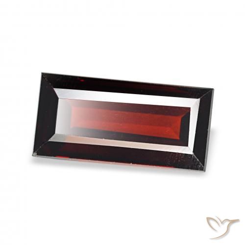Granate almandino Rojo oscuro natural de 2.04 ct, Corte Baguette, VVS
