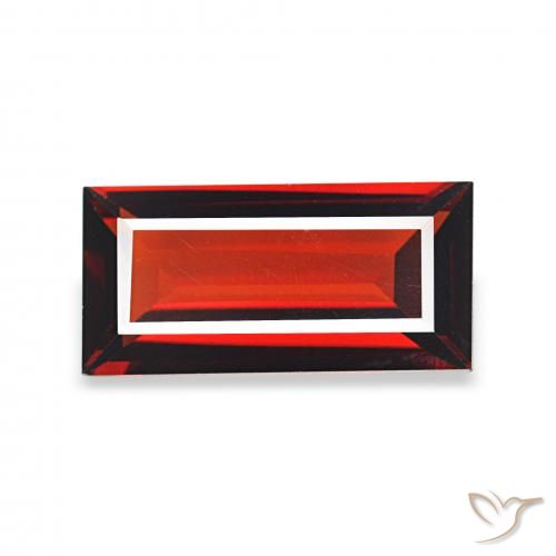 1.62ct Rojo grosella Granate almandino, Corte Baguette, VVS