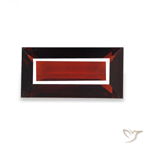 1.76ct Rojo sangre intenso Granate almandino, Corte Baguette, VVS