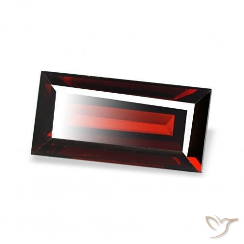 Granate almandino Rojo oscuro natural de 2.14 ct, Corte Baguette, VVS