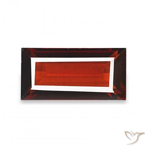 1.70ct Rojo sangre intenso Granate almandino, Corte Baguette, VVS