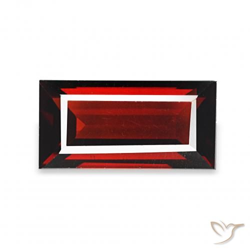 1.92ct Rojo oscuro Granate almandino Piedras Preciosas, Corte Baguette, VVS