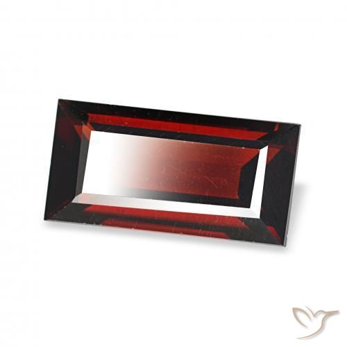 Granate almandino Rojo oscuro natural de 1.92 ct, Corte Baguette, VVS