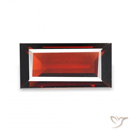 1.71ct Rojo oscuro Granate almandino Piedras Preciosas, Corte Baguette, VVS