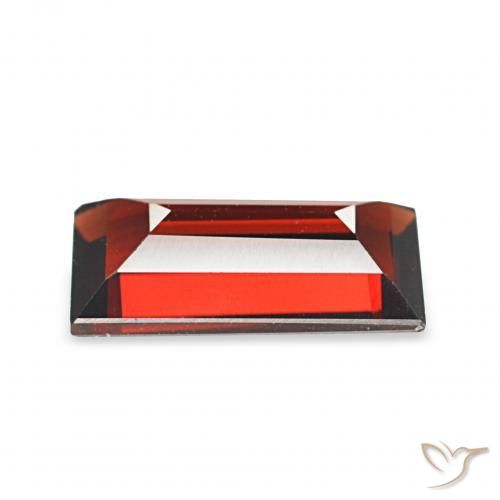 Granate almandino Rojo oscuro natural de 1.71 ct, Corte Baguette, VVS