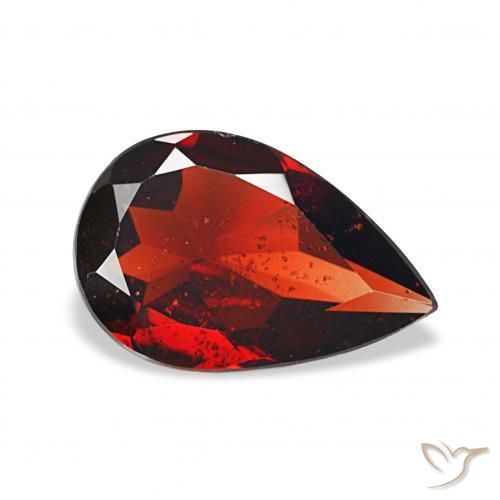 Granate almandino Rojo oscuro natural de 2.51 ct, En forma de pera, VS
