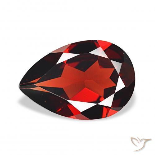 3.12ct Rojo oscuro Granate almandino Piedras Preciosas, En forma de pera, VVS