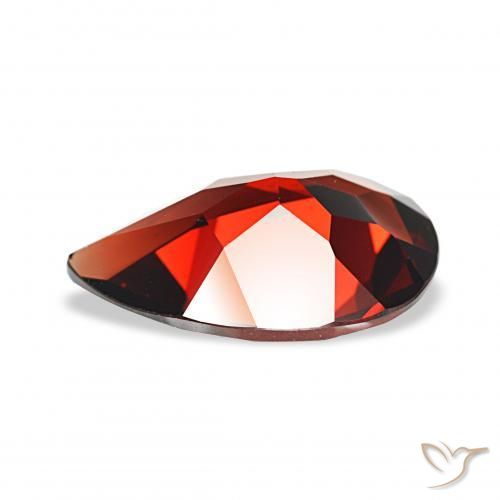 Granate almandino Rojo oscuro natural de 3.12 ct, En forma de pera, VVS