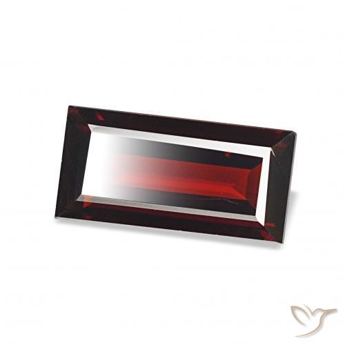 Granate almandino Rojo oscuro natural de 1.78 ct, Corte Baguette, VS