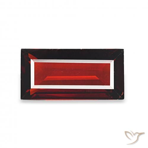 1.65ct Rojo oscuro Granate almandino, Corte Baguette, VS