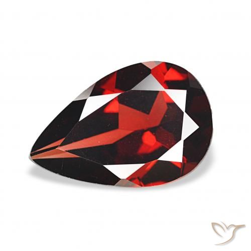 3.13ct Rojo oscuro Granate almandino, En forma de pera, VVS-VS