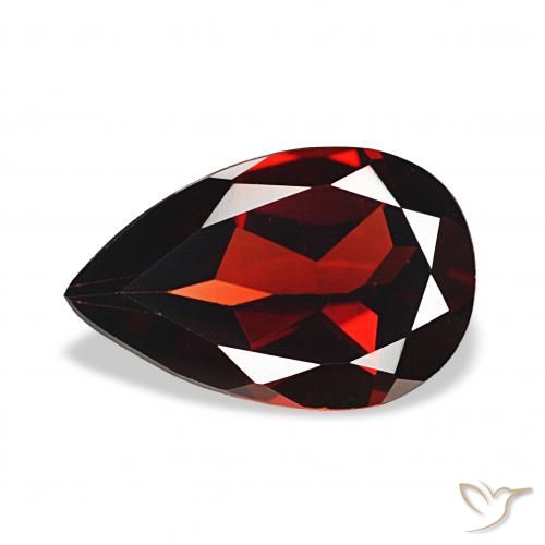 3.05ct Natural Rojo oscuro Granate almandino, En forma de pera, VVS-VS, Photo A