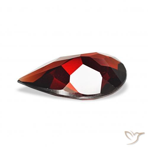 Granate almandino Rojo oscuro natural de 2.36 ct, En forma de pera, VVS-VS