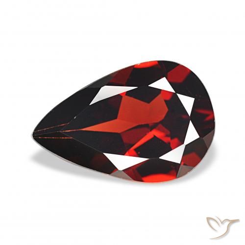 3.17ct Rojo oscuro Granate almandino, En forma de pera, VVS-VS