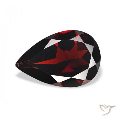 3.20ct Rojo oscuro Granate almandino, En forma de pera, VVS-VS