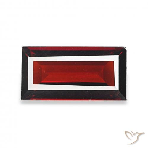 1.76ct Rojo oscuro Granate almandino, Corte Baguette, VVS-VS