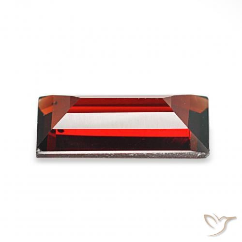 Granate almandino Rojo oscuro natural de 1.76 ct, Corte Baguette, VVS-VS