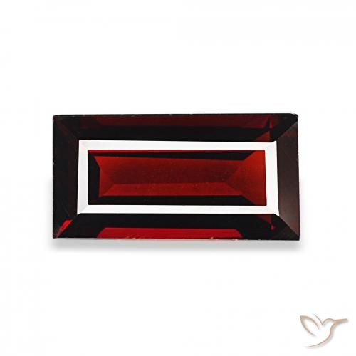 1.67ct Rojo sangre intenso Granate almandino, Corte Baguette, VVS-VS