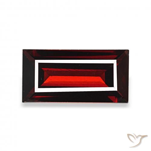 1.77ct Rojo sangre intenso Granate almandino, Corte Baguette, VVS