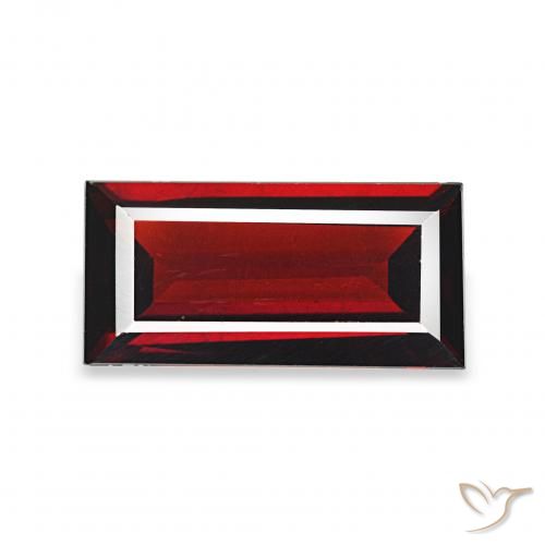 1.56ct Rojo sangre intenso Granate almandino, Corte Baguette, VVS