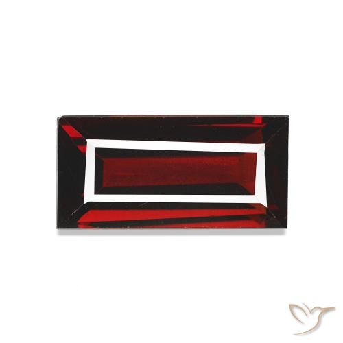 Granate almandino Rojo oscuro natural de 1.71 ct, Corte Baguette, VVS